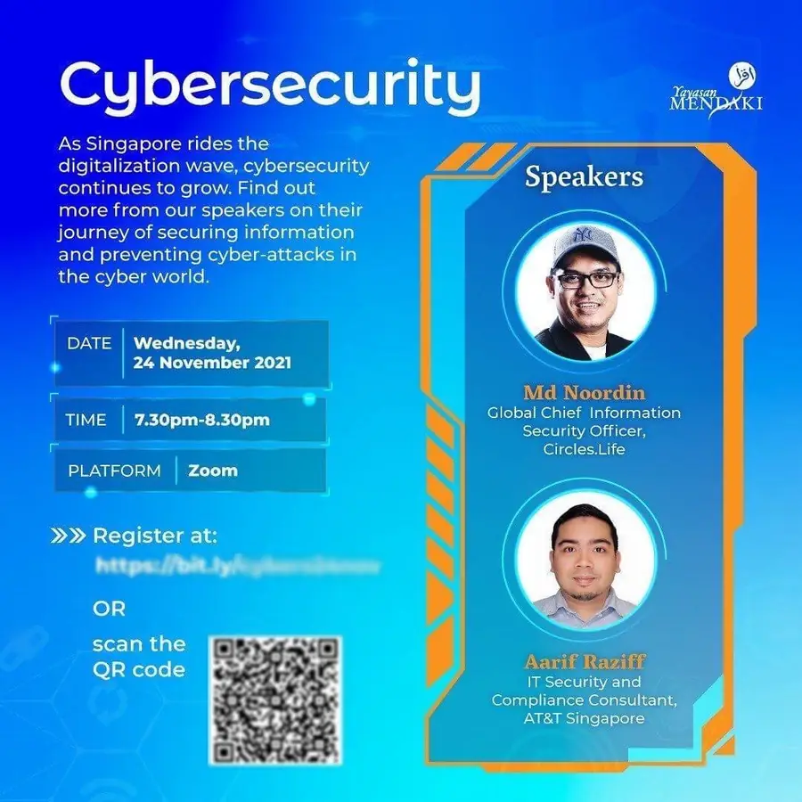 Mendaki FOS Cybersecurity event featuring Aarif Raziff